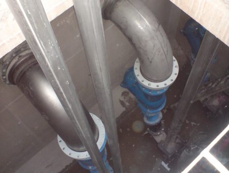 Bild 16. Aufbau und Montage Regenwasserpumpanlage DN400 Schweisverfahren 141 WIG)